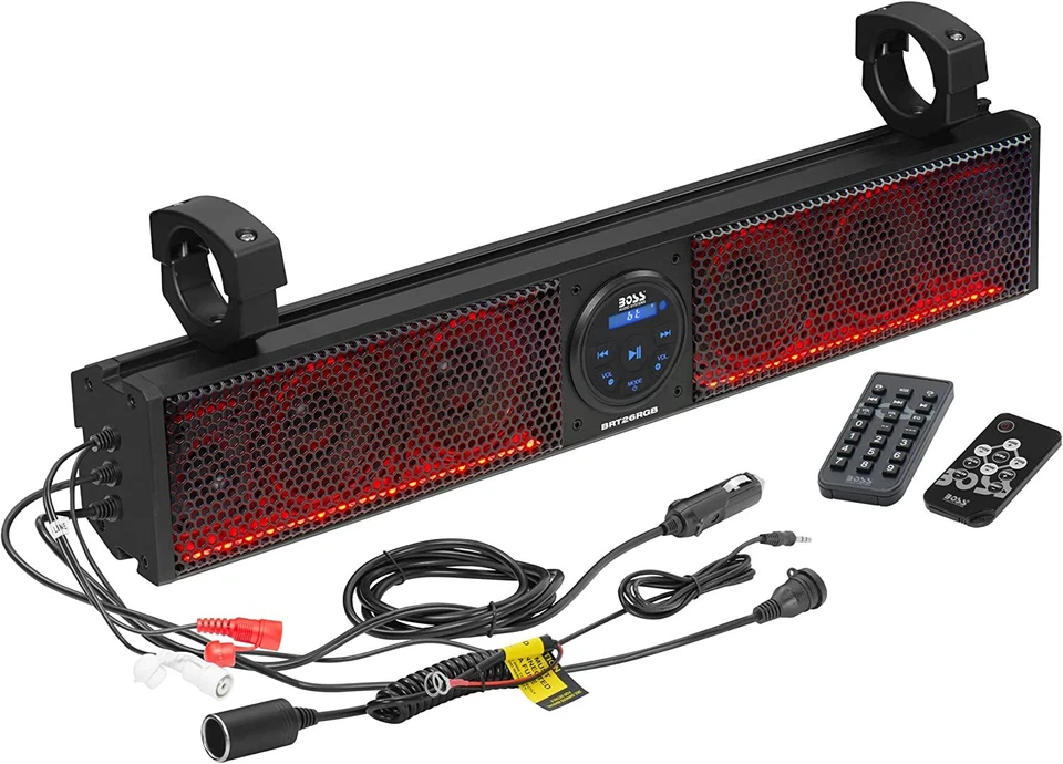 BOSS Audio BRT26RGB 26 英寸全地形车 UTV 船用条形音箱 蓝牙 放大 RGB C 夹 — 第 2/4 张图片