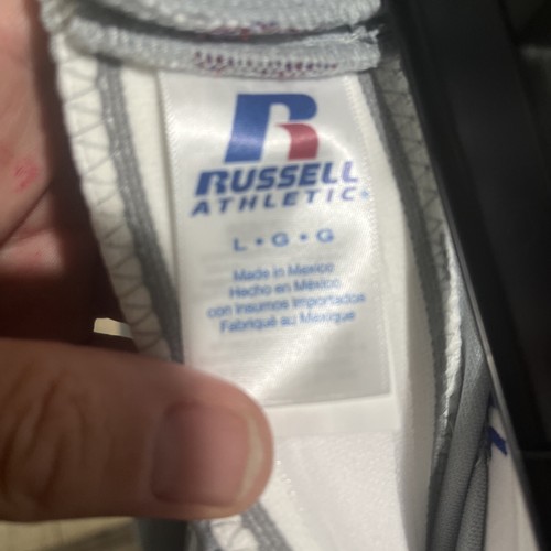 Russell Mens 100% Polyester Stretch Piped ChangeUp Baseball Pant R14DBB Grey/red - Picture 4 of 5