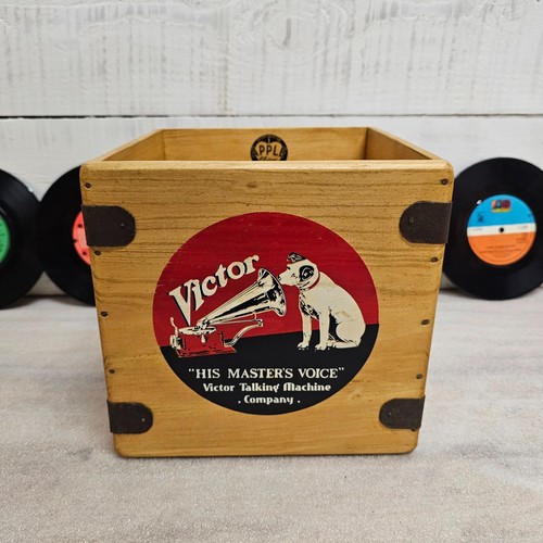 Record Box 7 Inch Retro Handcrafted Wooden Singles Crate Great Vinyl Storage - Picture 42 of 48
