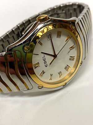 Ebel Classic Wave 18k Gold Steel 40mm Swiss Quartz Men's Watch | eBay