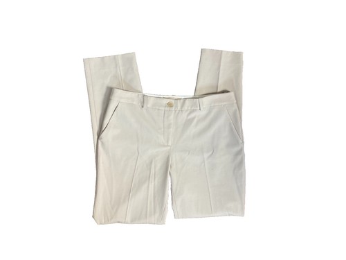 Michael Kors Collection $990 Khaki Pants Wool Stretch Blend Beige Slacks Size 8 - Picture 2 of 10