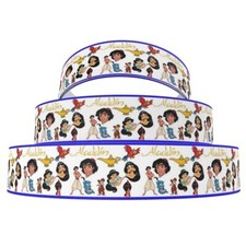 Aladdin And Jasmine Characters 1" Wide Repeat Ribbon Sold in Yards - USA SELLER