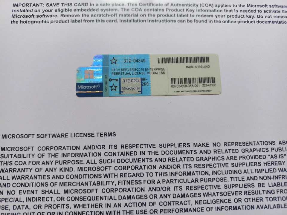 Microsoft Exchange Server 2016 Enterprise Retail Unlimited CAL CoA Authentic - Image 4 of 4