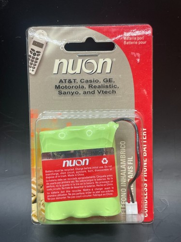 nuon Cordless Phone Battery - NU162 NiMH 3.6V 1500mAh - AT&T, Casio, GE - NIP