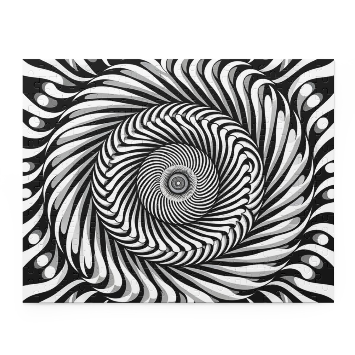 Puzzle (120, 252, 500-Piece) Optical Illusion Spiral Art Design | eBay