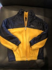 New Reebok Jacket 3T 2 Piece Sweat/Track Suit Double Lined Pants Blue/Yellow