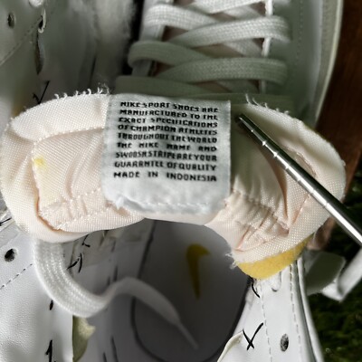 NIKE BLAZER Sneakers Men 11.5 White Leather Mid 77 Custom BQ6806-101 Unique 1493 NIKE BLAZER Sneakers Men 11.5 White Leather Mid 77 Custom  main image 2
