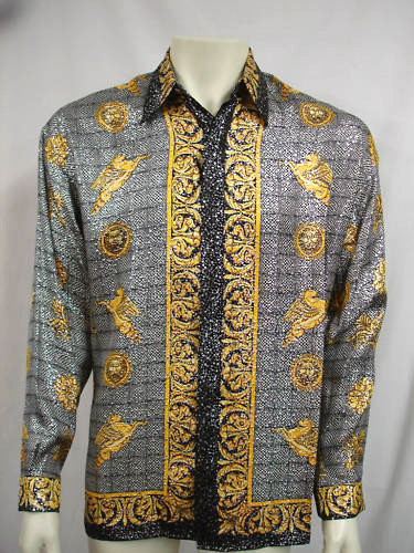Chemise Homme En Soie Métallisée Style Council - Taille M, Neuf Avec étiquettes