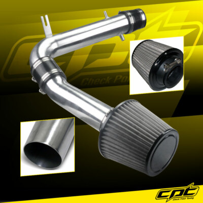 For 98-02 Honda Accord 3.0L V6 Polish Cold Air Intake + Black Filter Cover