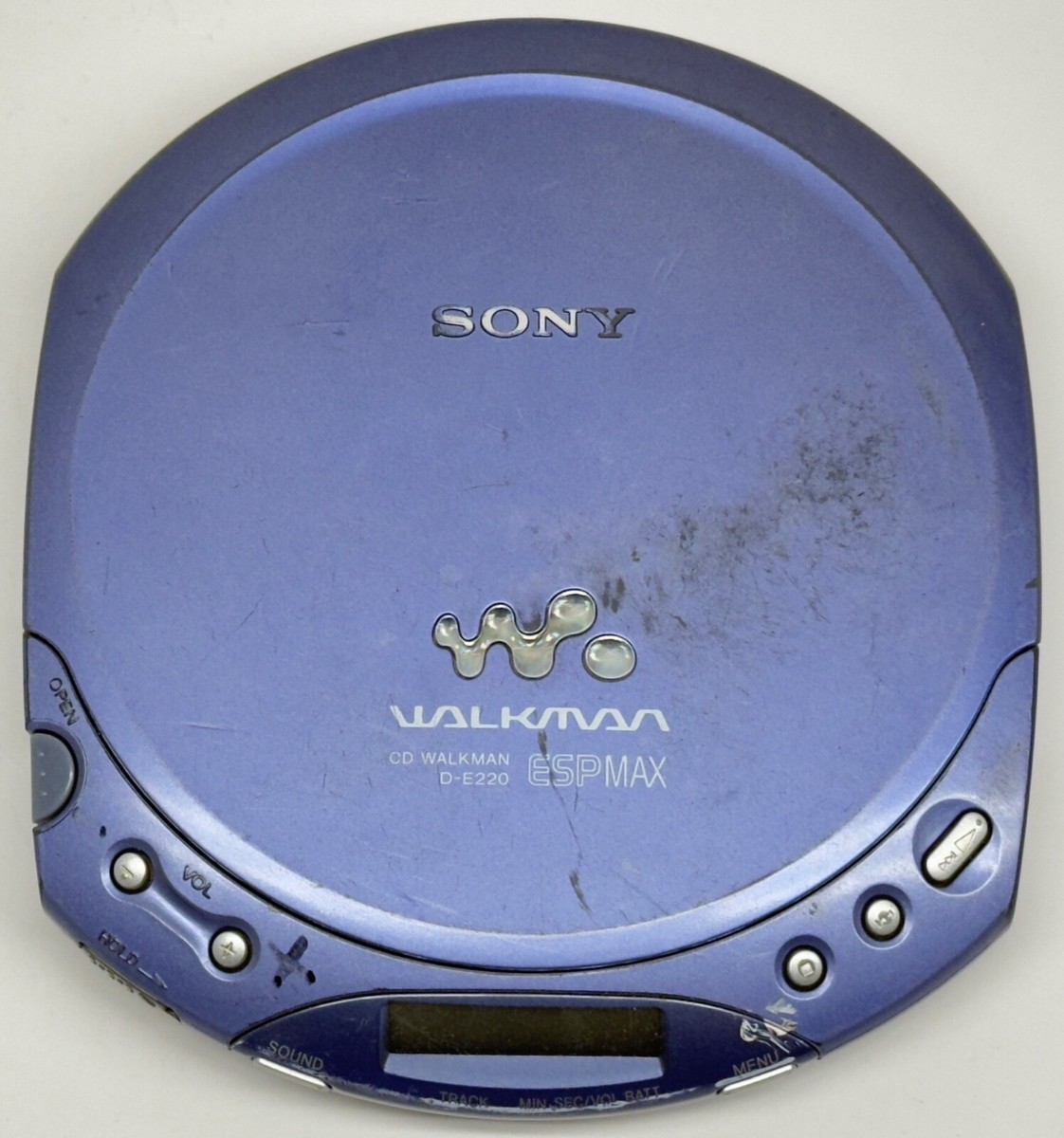 Sony Walkman Portable CD Player D-E220 ESP MAX Blue Pearl Discman
