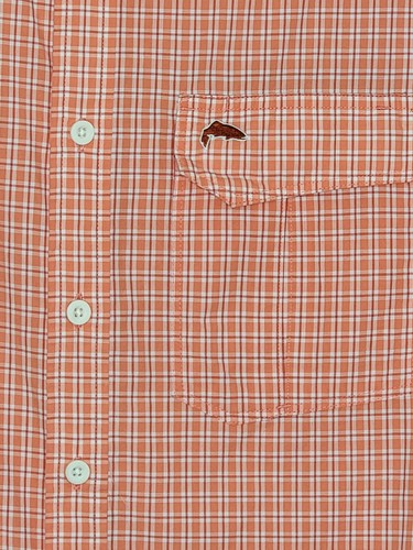 SIMMS Fishing Short Sleeve Shirt SS Angler Tackle TANGERINE COLOR MEN Size Small - Picture 3 of 11