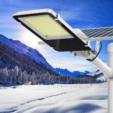 NEW 9900000LM 2KW Commercial Solar Street FloodLight LED Dusk To Dawn Road Lamp