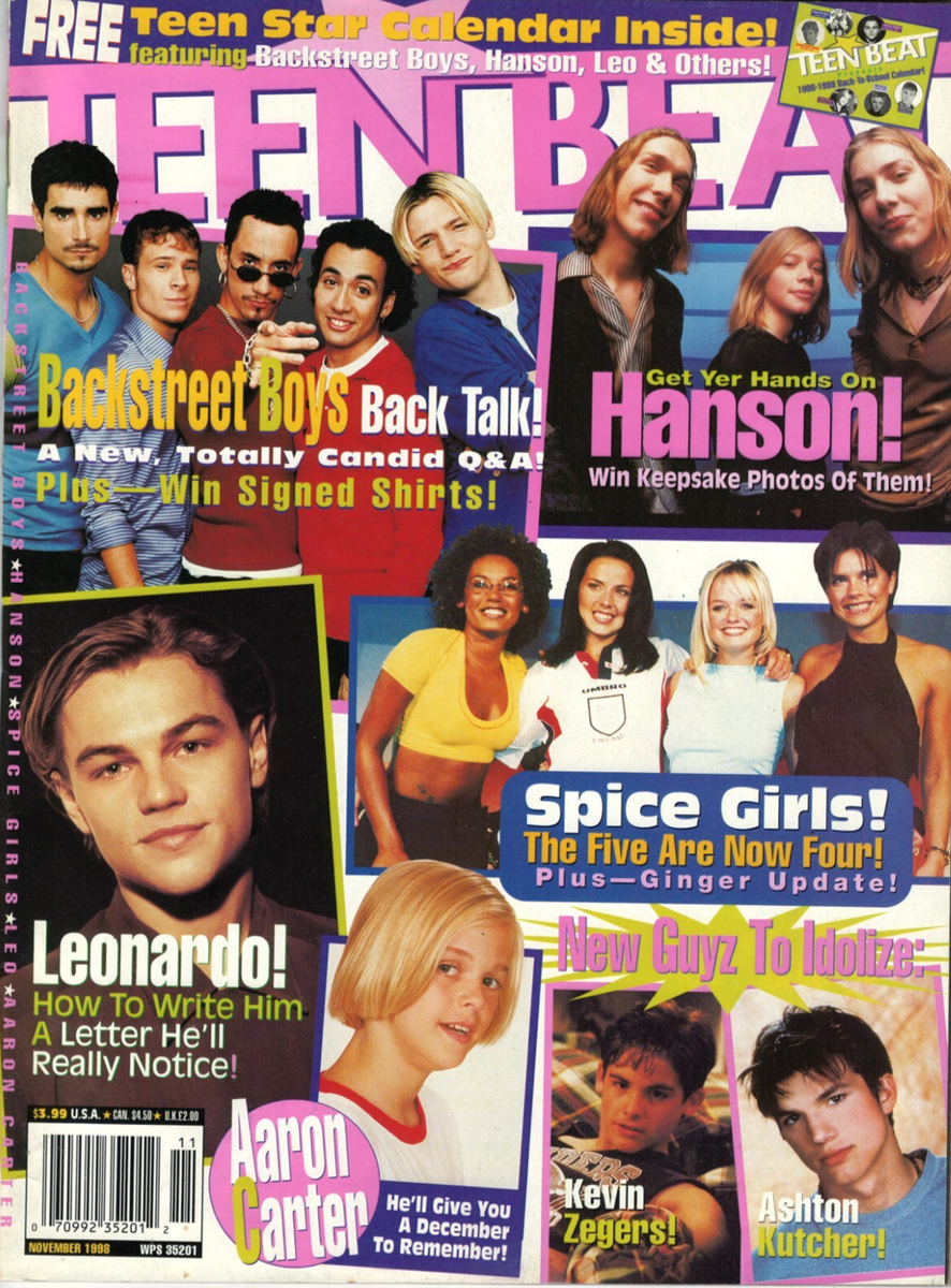 Teen Beat Magazine November 1989 Backstreet Boys 'N Sync Spice