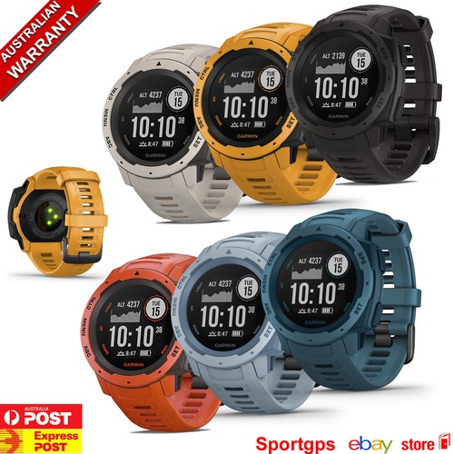 Garmin Instinct GPS Watch HRM Tundra, Sunburst, Graphite, Red, Sea Foam,  Lakside | eBay
