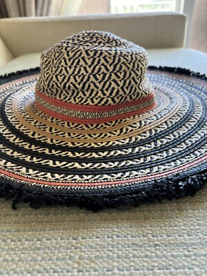 Raffia Woven Sun Hat Large ALDO M/L Tan Black Orange St 