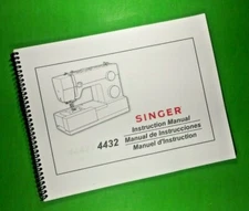 Singer 4432 Instruction Manual 66 Pages With Clear Covers
