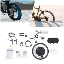20" 48V Fat Tire Electric Bike Rear Wheel Hub Motor Snow Bike Conversion Kit 2kW