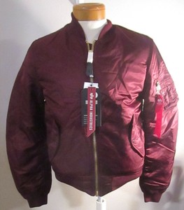 Nwt Alpha Industries Mens Ma 1 Slim Fit Reversible Bomber Jacket M Maroon 150 Ebay