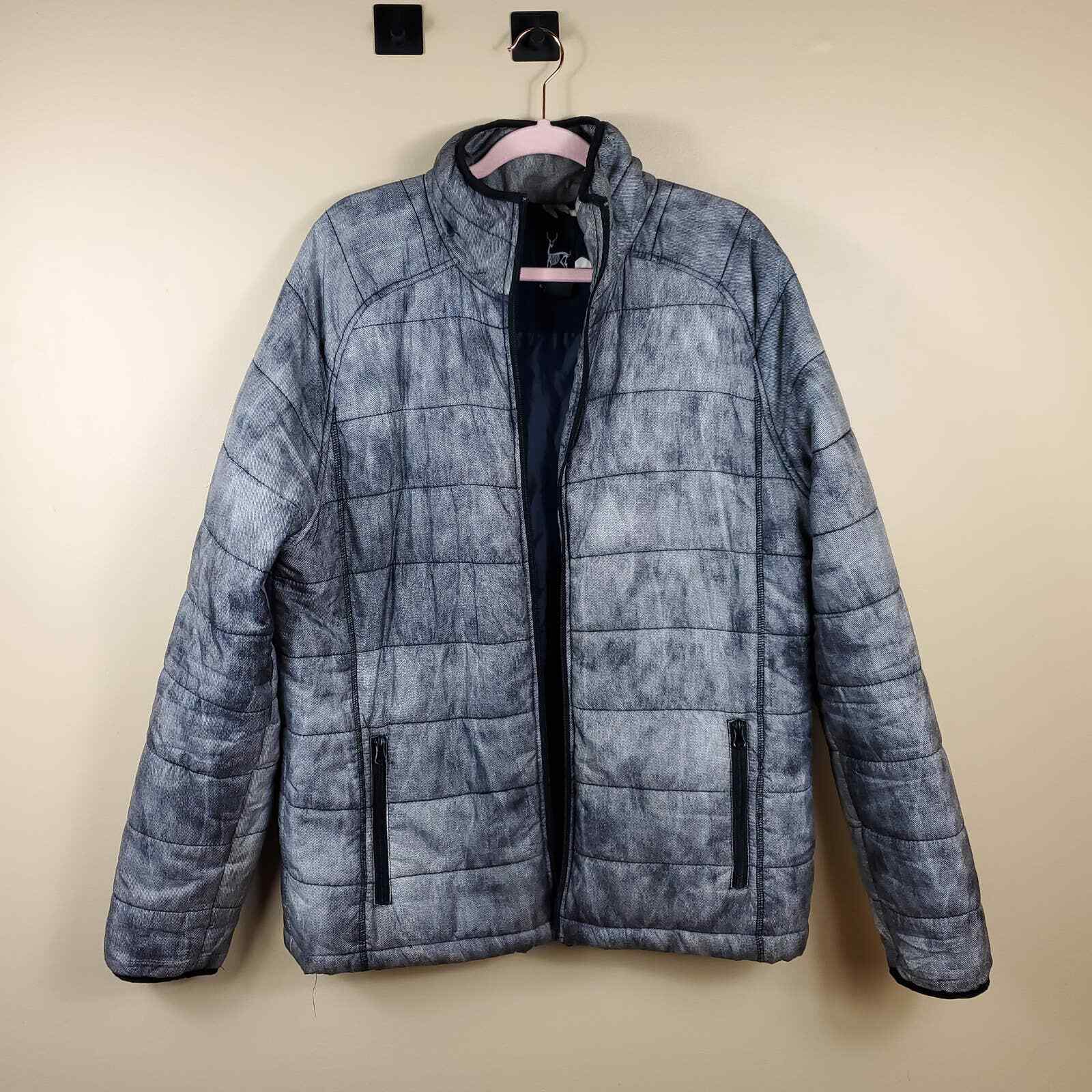 Kane Unke Quilted Puffer Jacket in Gray Size XL Gem