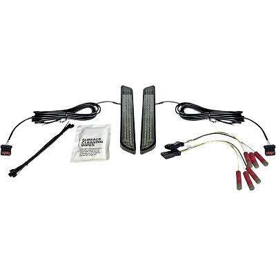 Custom Dynamics LED Front Fork Lightz Smoke Lens Black Universal 12V