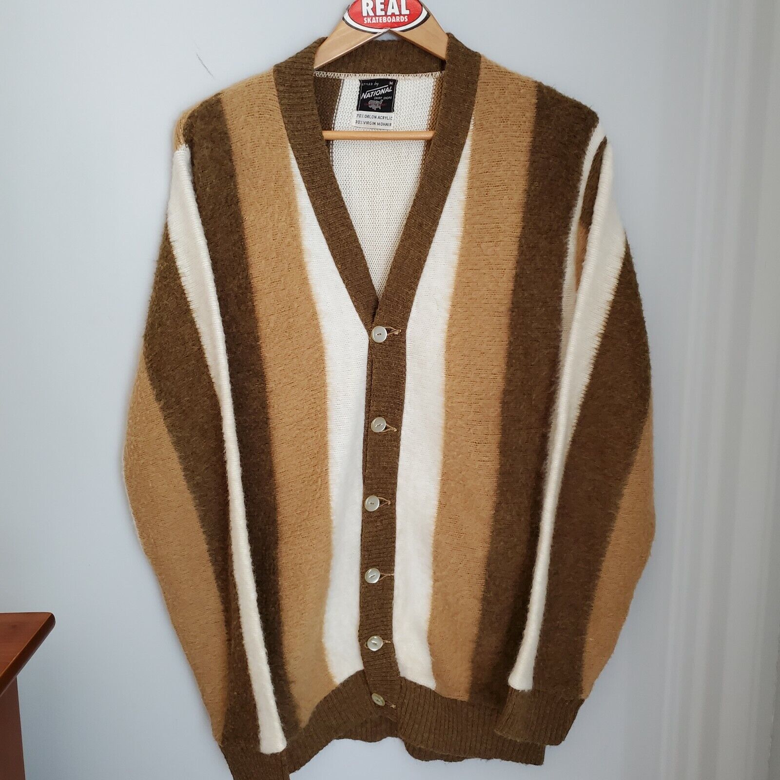 Vintage Mohair Cardigan 60's Brown