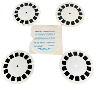 Vintage 1960s View Master Reels Top Cat (2) Six Flags Texas (2) with 1 Sleeve