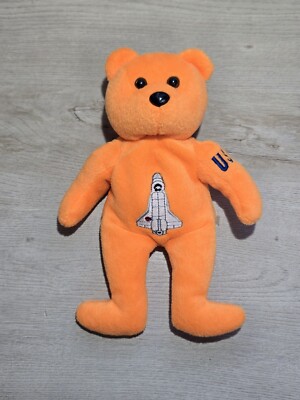 John Glenn 34 Astronaut Orange Celebrity Bears Bean Bag Plush U.S.A NASA