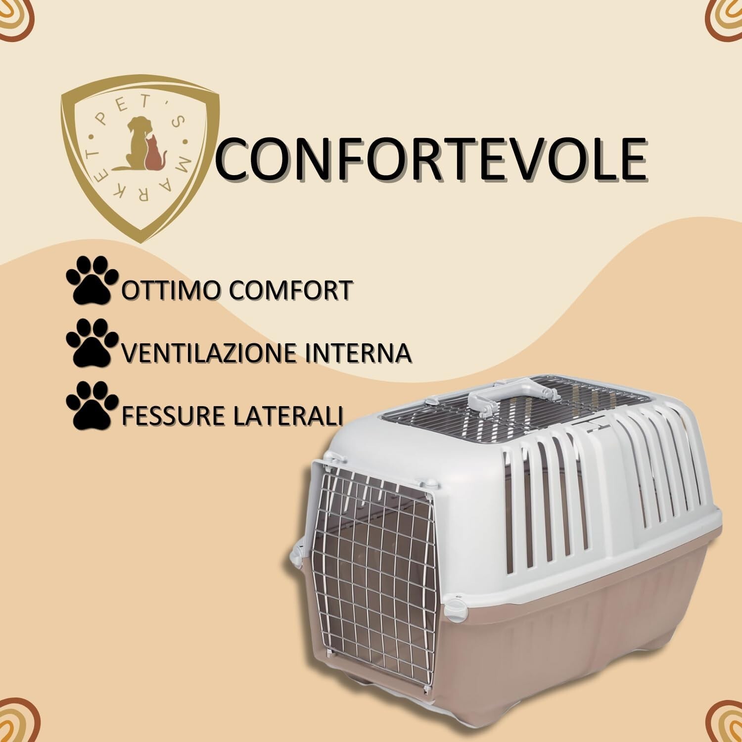 Offerta Pratiko 3 XXL Trasportino Omologato Auto Porta Metallo