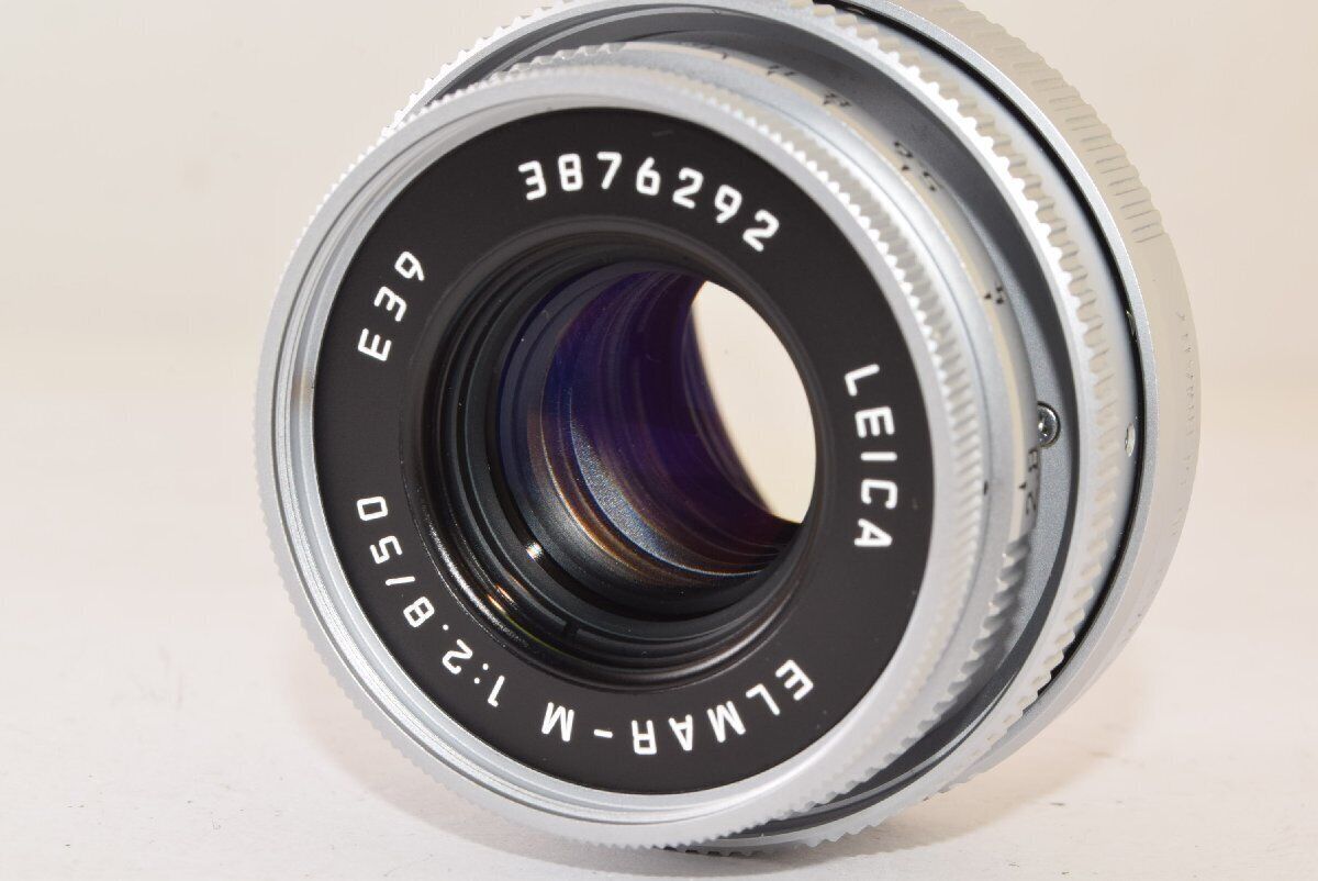 LEICA ELMAR-M 50MM F2.8 E39 SILVER RETRACTABLE LENS WITH LEICA ELMAR-M 50MM F2.8 E39 SILVER RETRACTABLE LENS WITH