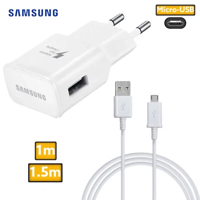 Samsung Schnellladegerät Micro USB Ladekabel für Galaxy S3 S4 S5 Mini S6 S7 Edge - Bild 1 von 2