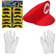 PUYKYE Super Mario Brothers kid L accessory disguise set boy costume bodysuit