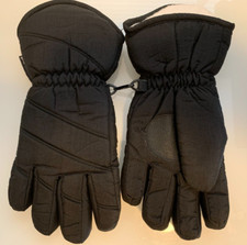 MEN'S GAUNTLET STYLE SMALL/MEDIUM SKI GLOVE, BLACK - NWOT