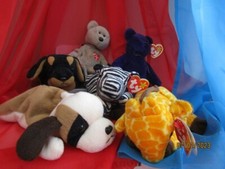 TY Beanie Baby Lot 6 Doby Twigs Signature Princess Bernie Ziggy Unplayed With