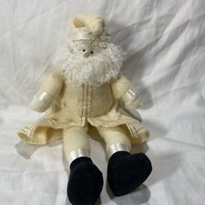 Russ Santa Glitter And Gold Judy Lynn Collection Christmas Plush Santa Claus 12"