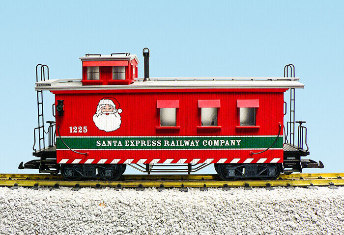 USA Trains G Scale 12026 Christmas Woodside Caboose NEW RELEASE LTD QUANTITIES