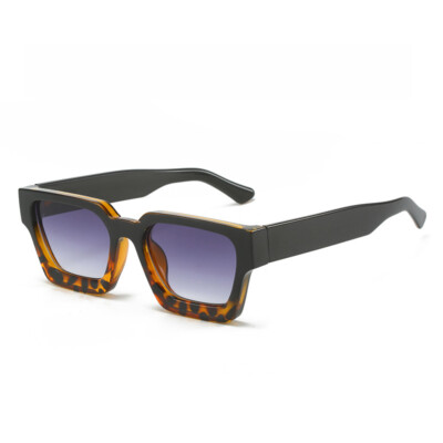Chunky Square Sunglasses UV400 Retro Vintage Thick Frame Trendy Sun Glasses Amazon.com: Street Knitted Thick Chunky Square Frame Shades  main image 4