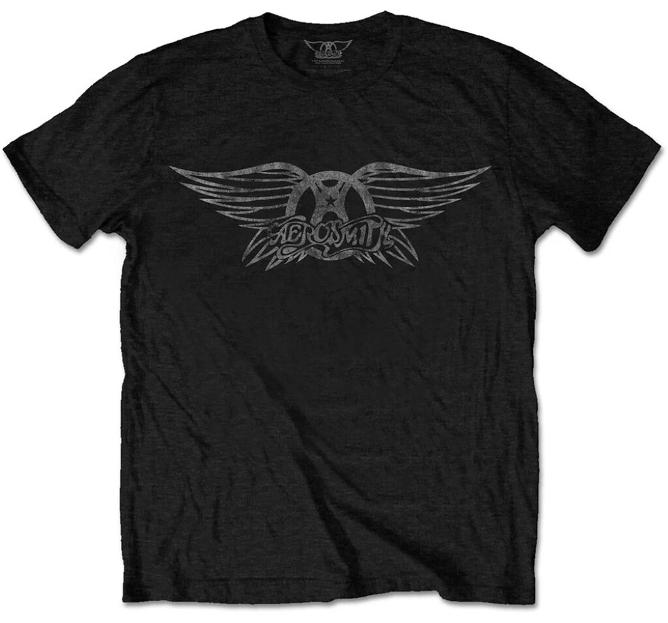 Aerosmith 'Vintage Logo' (Negro) Camiseta - ¡NUEVO Y OFICIAL! - Imagen 1 de 1