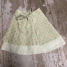 Matilda Jane Hotline Kayla Silky Side Wrap Skirt Size 4 Girls Mint Green Pink