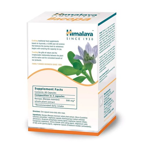 Himalaya Wellness Bacopa Brahmi Mind Wellness Improves Alertness 60 Tablets - Picture 3 of 5