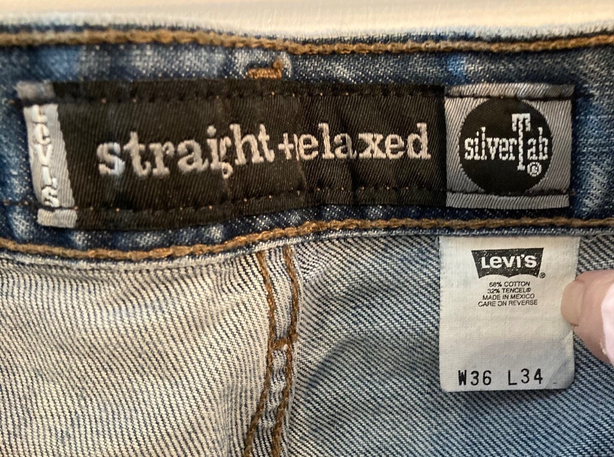 Awesome Vintage 90s Levi's Silvertab Silver Tab Straight + Relaxed