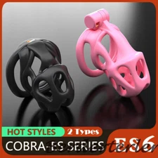 2025 NEW Cobra ES6 Male Chastity Device Breathable Cage Mini Lock with 4 Rings