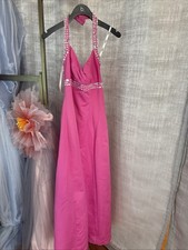 Eoberta vtg pink halter prom gown sz 8