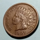 ■ 1907 INDIAN PENNY ONE CENT ☐ XF