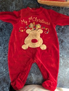 Vintage 2001 Koala Baby, "Babys First Christmas," Snap Button Sleeper.