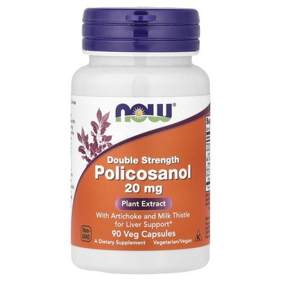 Now Foods Policosanol Double Strength 90 Veg Capsules GMP Quality Assured,