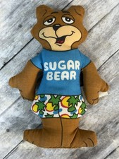 Juguete de peluche de colección Sugar Bear General Foods promoción de cereales años 80
