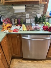 Large Lot of Christmas Craft Supplies Ornaments String Beads Trees floral