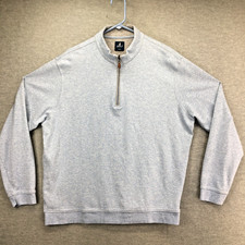 Johnnie-O Quarter Zip Performance Pullover Golf Mens XL Blue White Preppy