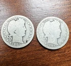 1905 & 1905 O Silver Barber Quarters, Scarce Dates