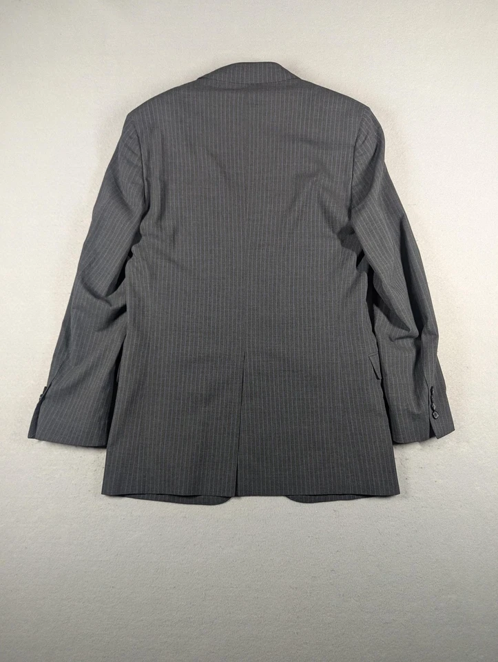 Brooks Brothers Suit Mens 39L W33 Gray Pinstripe Fitzgerald BrooksCool 2 Piece - Image 3 of 4